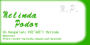 melinda podor business card